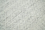 Modern Geometrical White Dhurrie Wool Area Rug