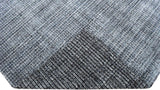 Modern Gray and Black Hand Loom Viscose 5x8 Area Rug