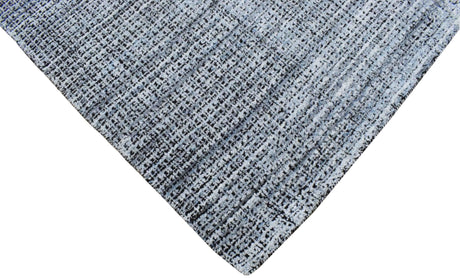 Modern Gray and Black Hand Loom Viscose 5x8 Area Rug