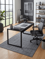 Modern Gray and Black Hand Loom Viscose 5x8 Area Rug