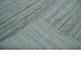 Modern Handloom Ivory, Charcoal, Silver 8x10 Contemporary Wool Area Rug