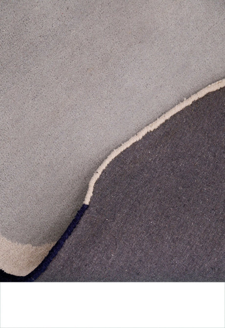 Modern Ink Loop Multicolor Hand Tufted 4x6 Wool Area Rug
