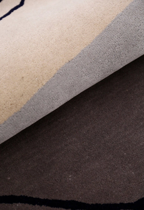 Modern Ink Loop Multicolor Hand Tufted 4x6 Wool Area Rug