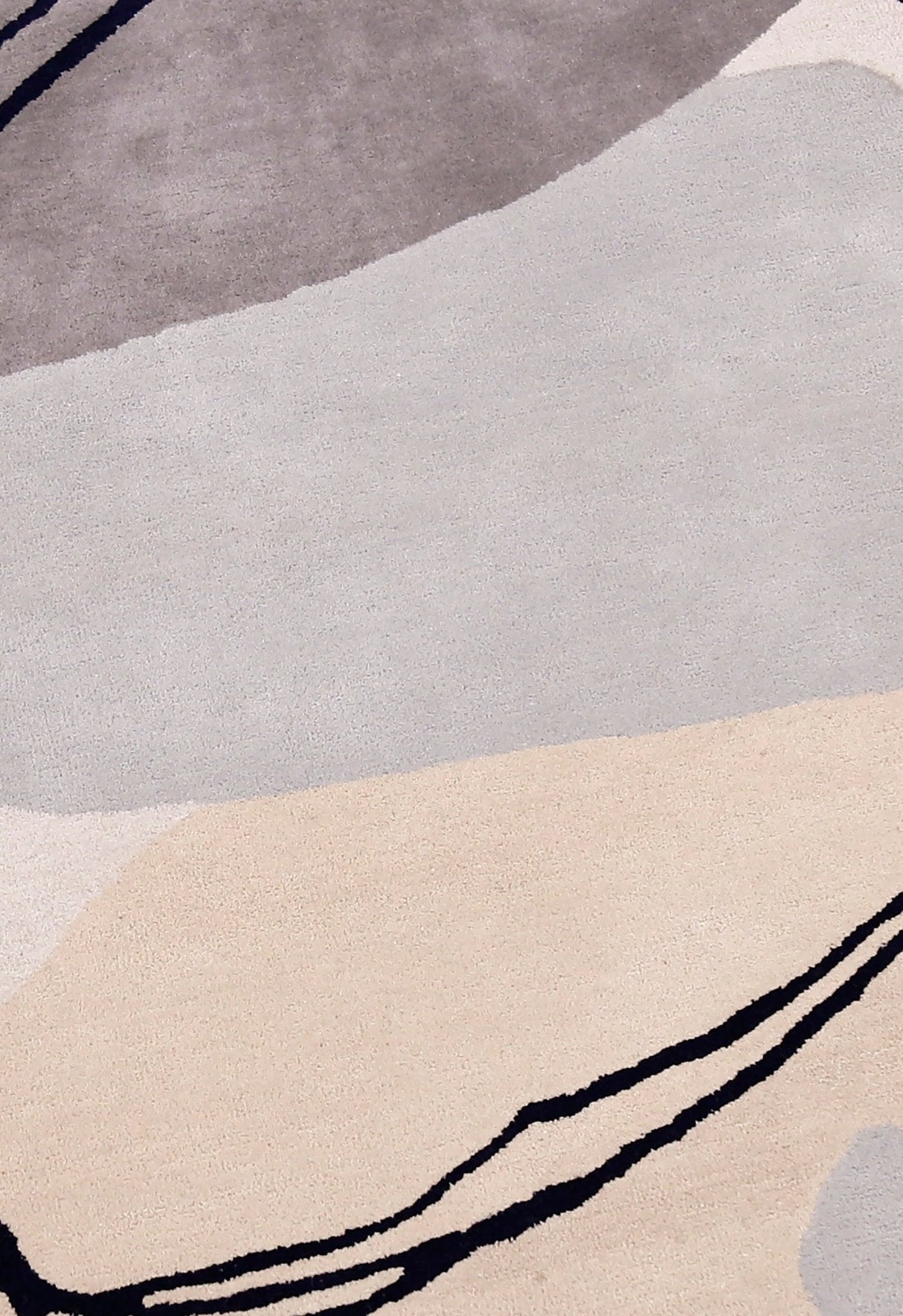 Modern Ink Loop Multicolor Hand Tufted 4x6 Wool Area Rug