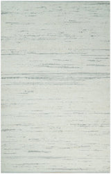 Modern Ivory and Gray Hand Made 5x8 Wool Area Rug