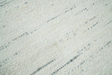Modern Ivory and Gray Hand Made 5x8 Wool Area Rug