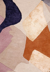 Modern Patch Mosaic Multicolor Hand Tufted 6x6 Wool Rug