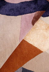 Modern Patch Mosaic Multicolor Hand Tufted 6x6 Wool Rug