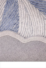 Modern Petal Ivory Hand Tufted 5x5 Wool Area Rug