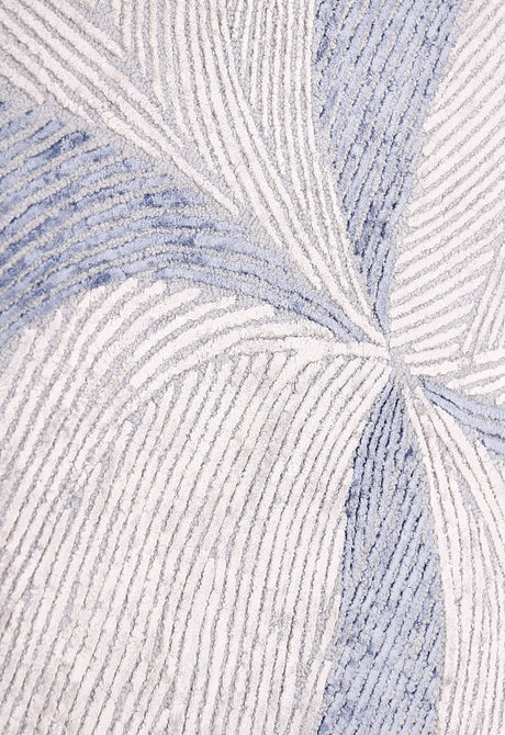 Modern Petal Ivory Hand Tufted 5x5 Wool Area Rug