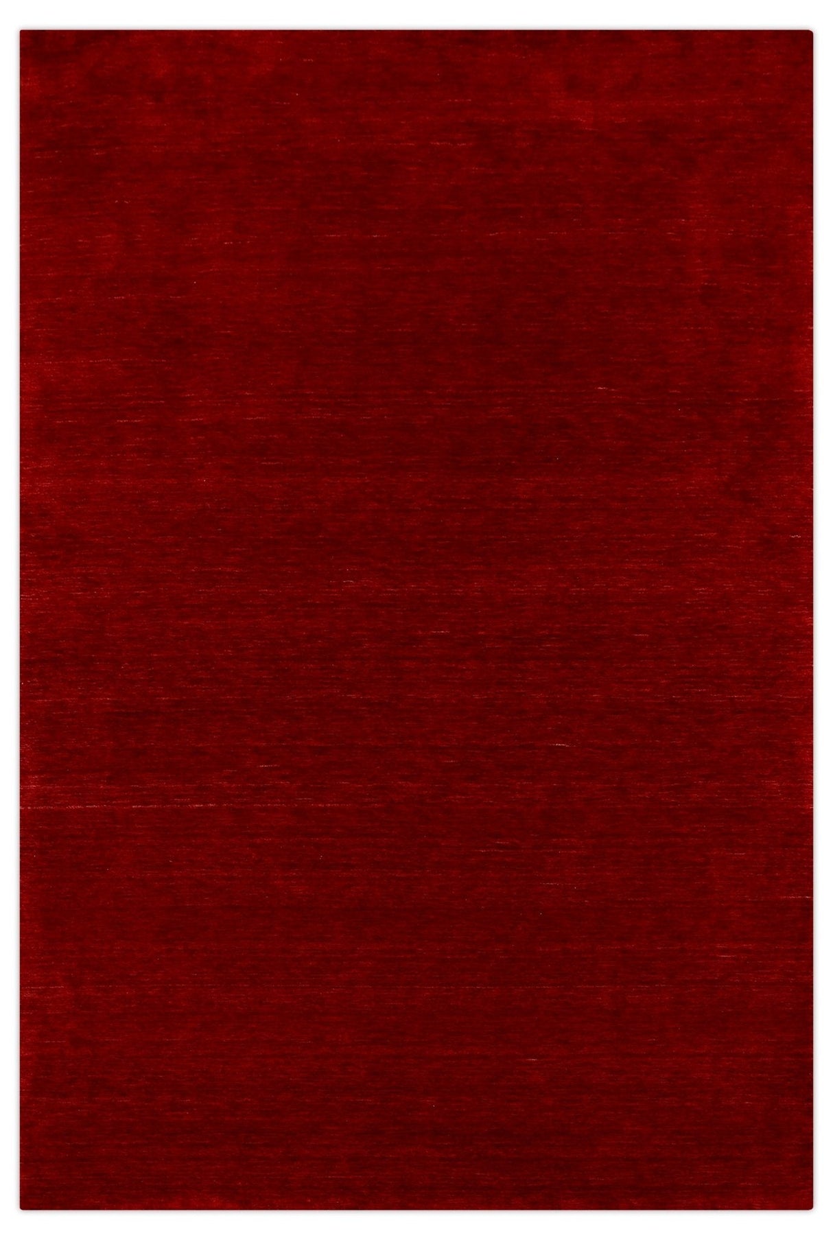 Modern Red Solid Design Hand Loomed Wool Area Rug