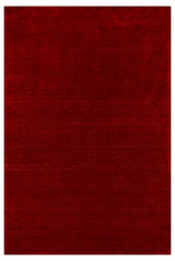 Modern Red Solid Design Hand Loomed Wool Area Rug