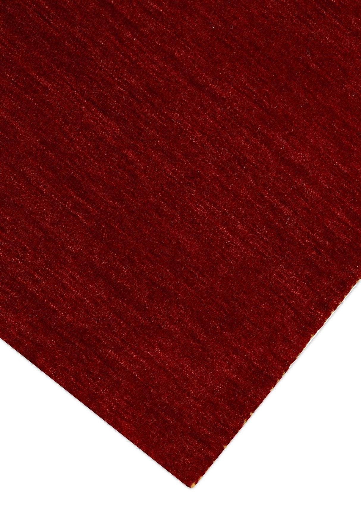Modern Red Solid Design Hand Loomed Wool Area Rug