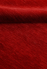 Modern Red Solid Design Hand Loomed Wool Area Rug