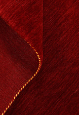 Modern Red Solid Design Hand Loomed Wool Area Rug