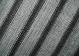 Modern Scandinavian Stripes Style 5x7 Silver and Gray Wool Hand Woven Area Rug