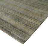 Modern Shaded Beige 5x7 Blended Bamboo Silk Hand Woven Area Rug