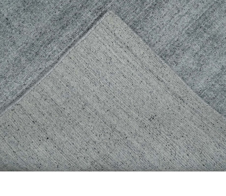 Modern Shaded Silver 5x7 Blended Wool Hand Woven Area Rug