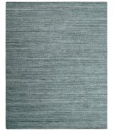 Modern Shaded Solid Handloom Silver, Charcoal and Gray 8x10 Contemporary Wool Area Rug | TRD10283810S