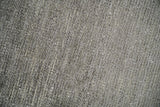 Modern Solid 2x3 Gray Hand Knotted Entryway Silk Area Rug
