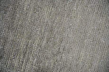Modern Solid 2x3 Gray Hand Knotted Entryway Silk Area Rug