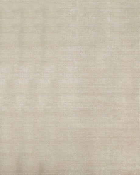Modern Solid Beige Hand Woven Wool Area Rug