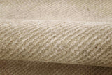 Modern Solid Beige Hand Woven Wool Area Rug