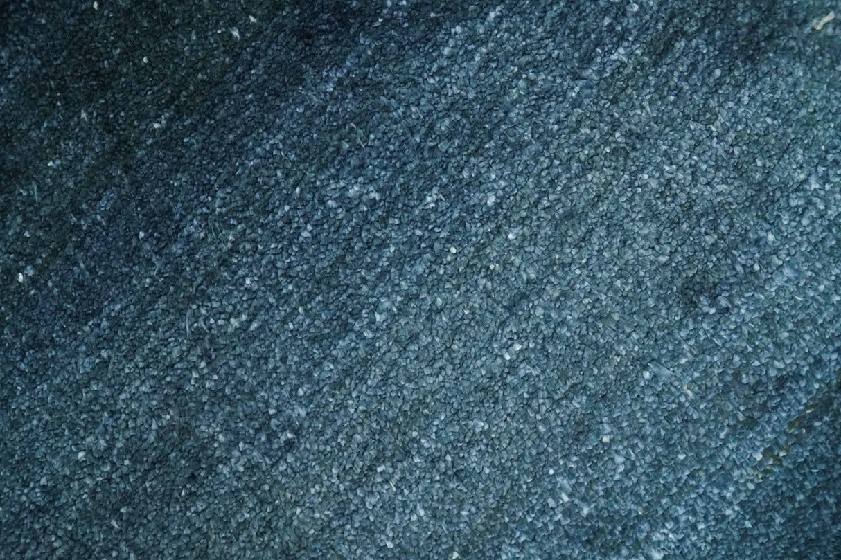 Modern Solid Blue 2x3 Hand Knotted Bamboo Silk Rug
