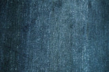 Modern Solid Blue 2x3 Hand Knotted Bamboo Silk Rug