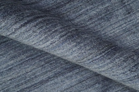Modern Solid Blue 5x7 Blended Bamboo Silk Hand Woven Area Rug