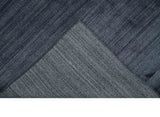 Modern Solid Blue 5x7 Blended Bamboo Silk Hand Woven Area Rug