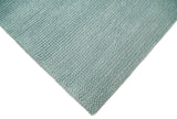 Modern Solid Blue Design Handmade Wool Area Rug