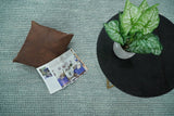 Modern Solid Blue Design Handmade Wool Area Rug