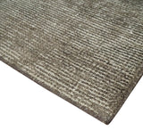 Modern Solid Brown 2x3 Hand Knotted Bamboo Silk Rug
