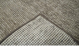 Modern Solid Brown 2x3 Hand Knotted Bamboo Silk Rug
