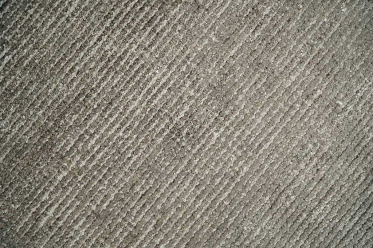 Modern Solid Brown 2x3 Hand Knotted Bamboo Silk Rug