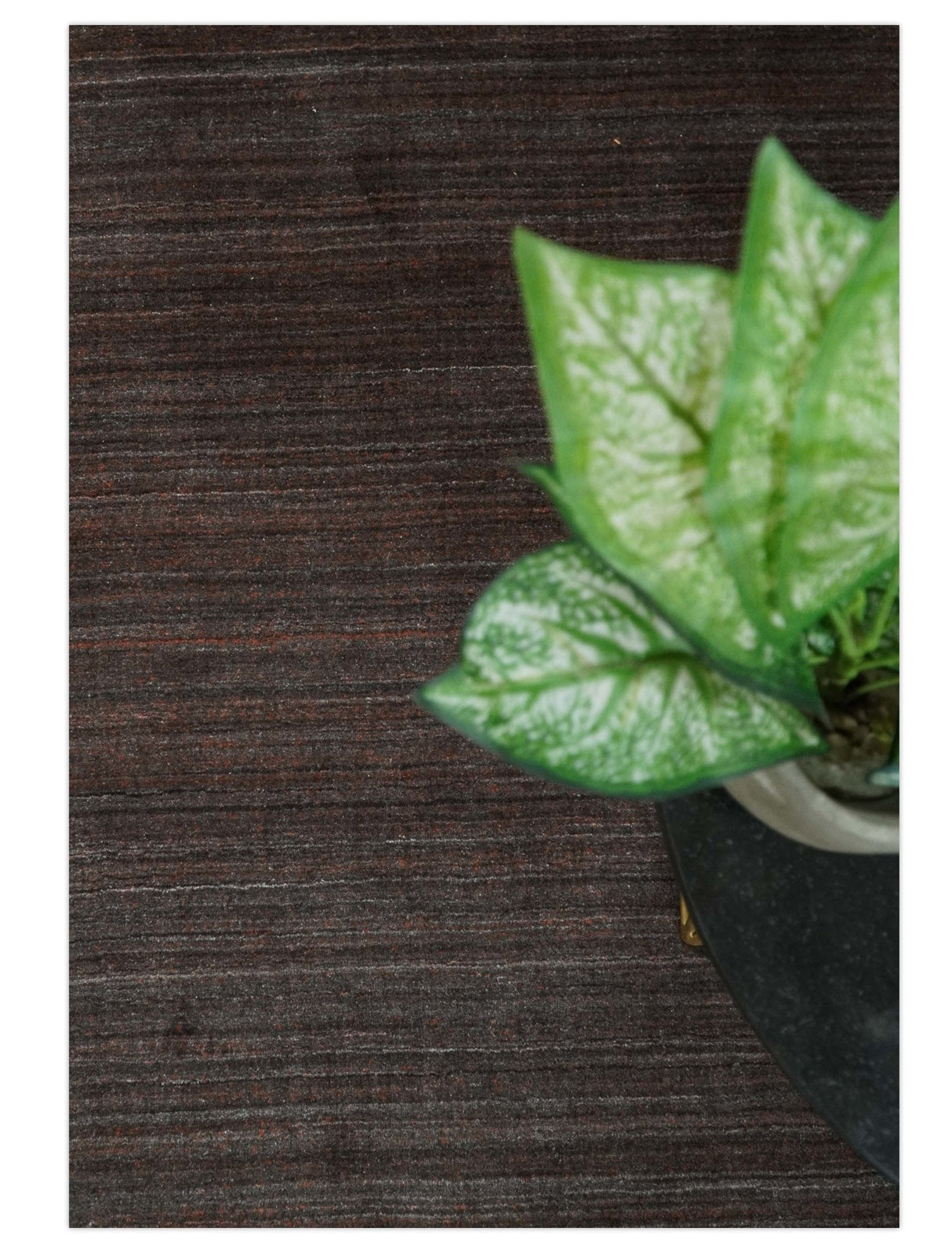 Modern Solid Brown 5x7 Blended Wool Flatwoven Area Rug