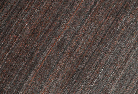 Modern Solid Brown 5x7 Blended Wool Flatwoven Area Rug
