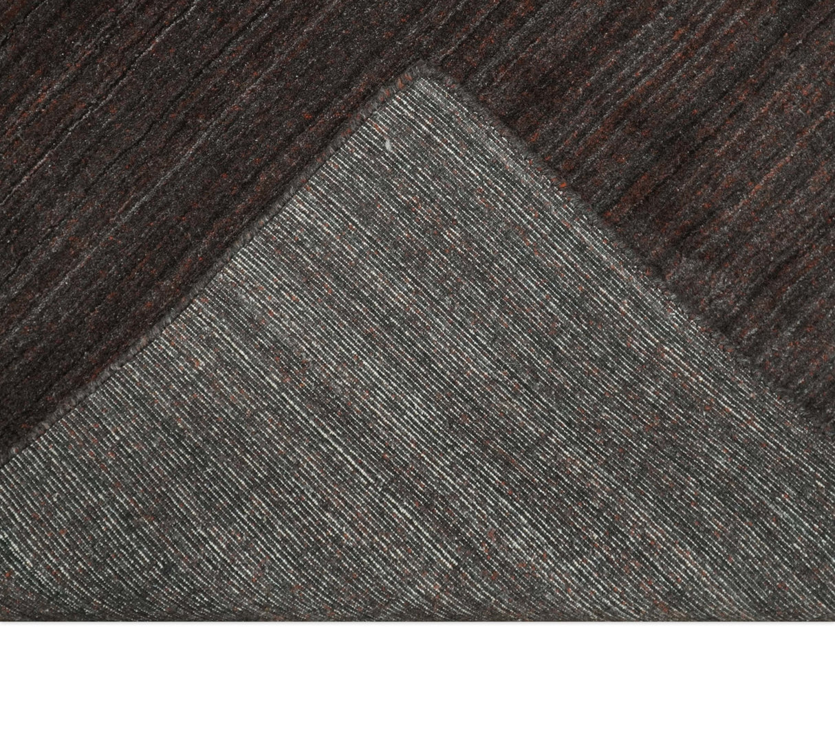 Modern Solid Brown 5x7 Blended Wool Flatwoven Area Rug