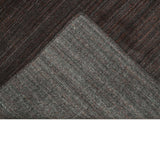 Modern Solid Brown 5x7 Blended Wool Flatwoven Area Rug