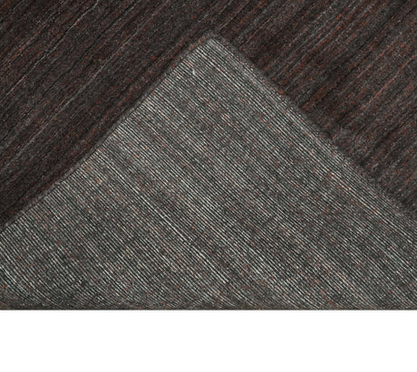 Modern Solid Brown 5x7 Blended Wool Flatwoven Area Rug