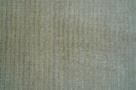 Modern Solid Design Beige Hand Knotted Wool And Silk Rug