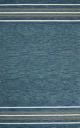 Modern Solid Design Blue Hand Tufted Wool Area Rug