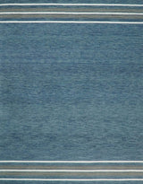 Modern Solid Design Blue Hand Tufted Wool Area Rug