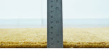 Modern Solid Design Gold Hand Knotted Wool Area Rug