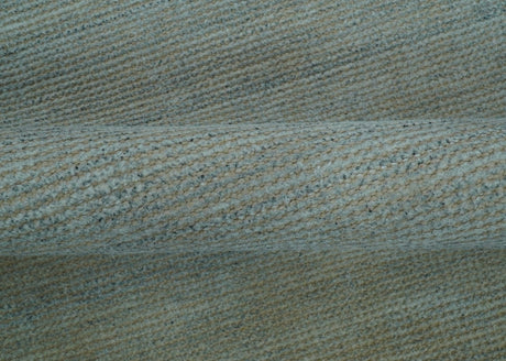 Modern Solid Design Green And Blue 5x8 Hand Knotted Wool Area Rug