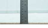 Modern Solid Design Ivory 5x8 Hand Woven Wool Area Rug
