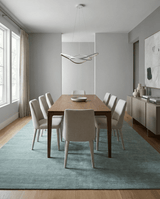 Modern Solid Design Silver Hand Knotted 9x12 Wool Area Rug