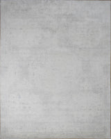 Modern Solid Design Silver Hand Loom Viscose 5x8 Area Rug