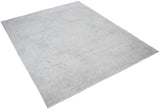 Modern Solid Design Silver Hand Loom Viscose 5x8 Area Rug